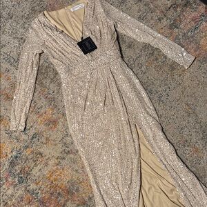 New Ieena for Mac Duggar Sequin Formal or Wedding Dress 4
